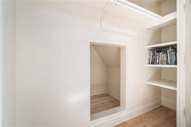 interior space featuring wood-type flooring