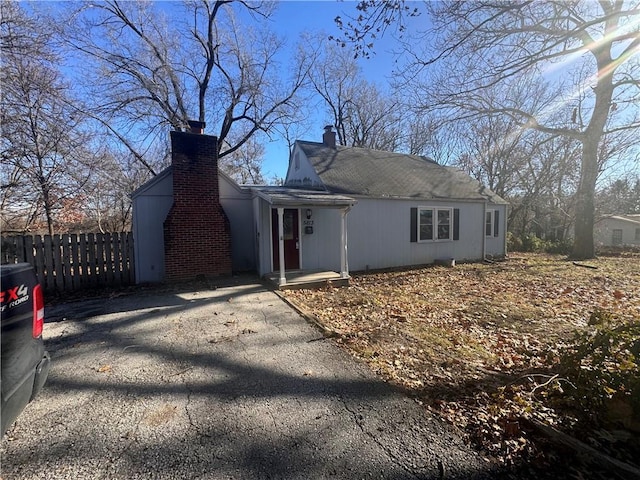 view of rear view of property