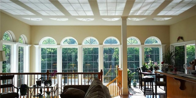 view of sunroom