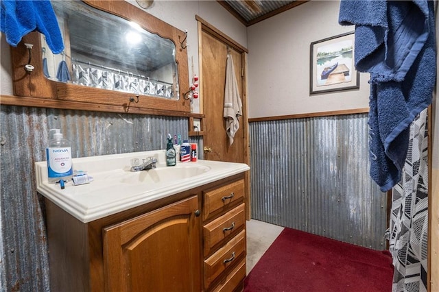 bathroom featuring vanity