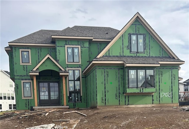 view of front of home with french doors