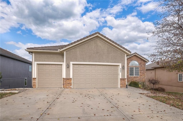 view of front of home featuring a garage