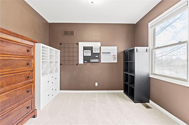 interior space featuring visible vents and baseboards