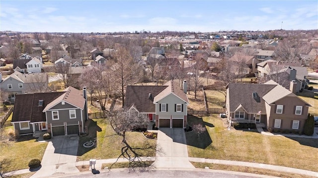 birds eye view of property featuring a residential view