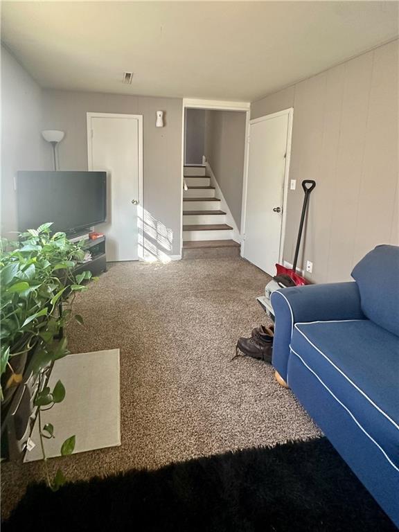 view of carpeted living room