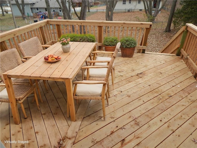 view of wooden terrace