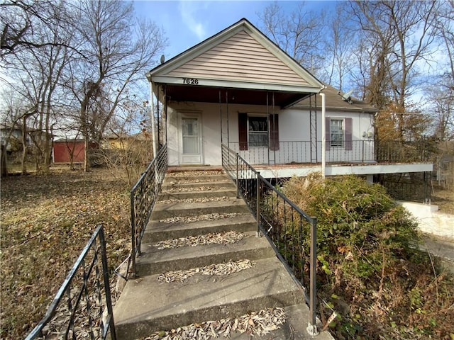 bungalow with covered porch