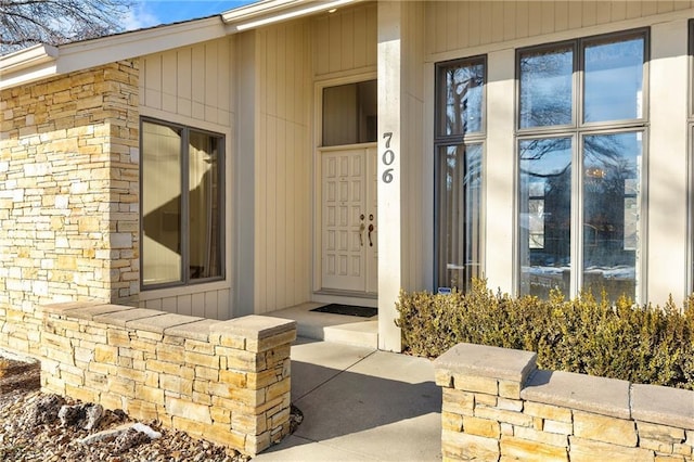 view of doorway to property