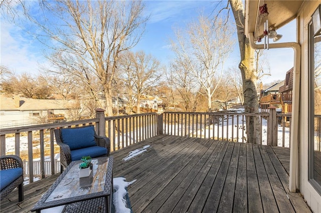 view of wooden terrace