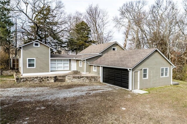 view of front of home featuring a garage