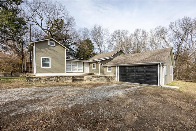 view of front of home featuring a garage