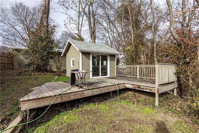 view of wooden deck