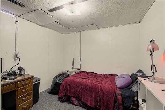 bedroom with carpet