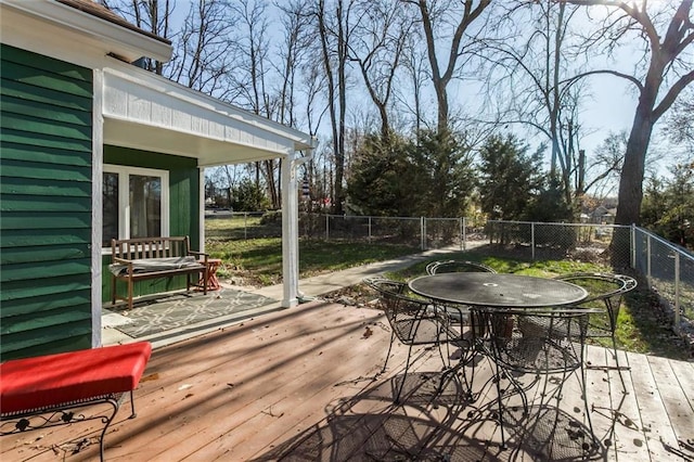 view of wooden deck