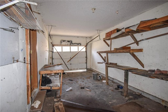 miscellaneous room featuring a textured ceiling