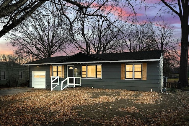 view of front of house featuring a garage