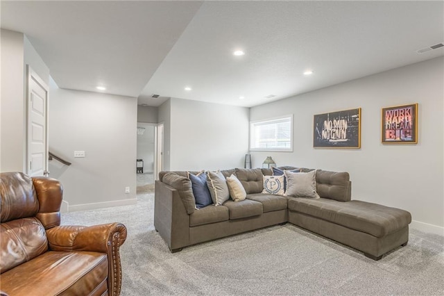 1116 SW Whispering Willow Way, Lees Summit, MO 64064 - carpeted living area with recessed lighting and baseboards