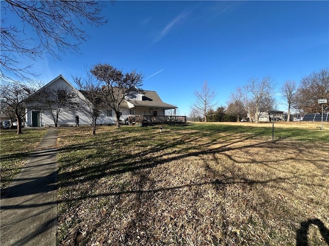 exterior space with a front lawn