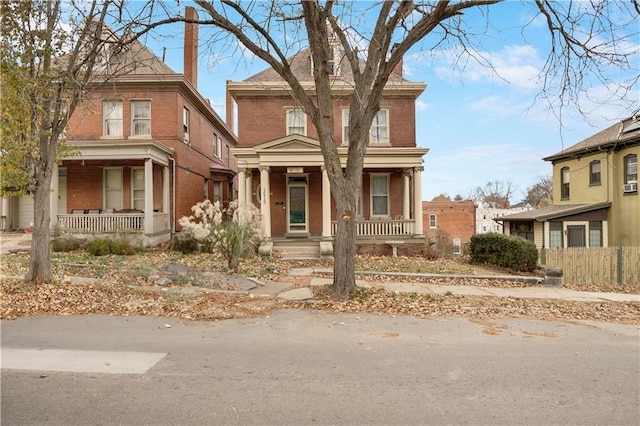 view of front of house with covered porch