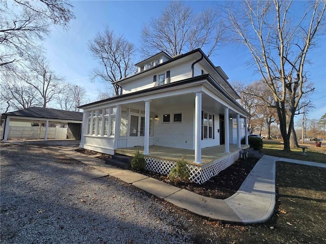 view of front of home featuring a porch