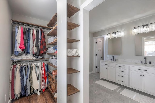 walk in closet with sink