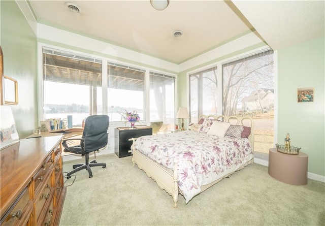 view of carpeted bedroom