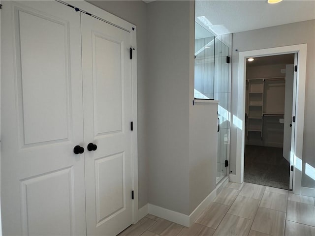 bathroom featuring walk in shower