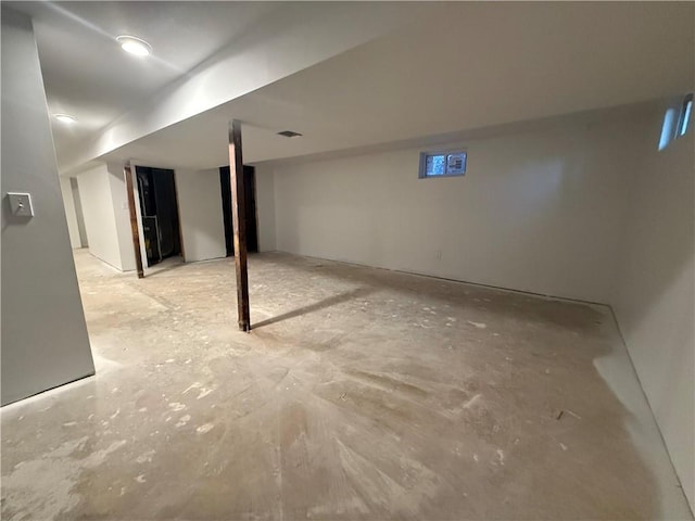 view of basement