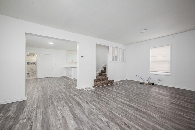 interior space featuring wood-type flooring