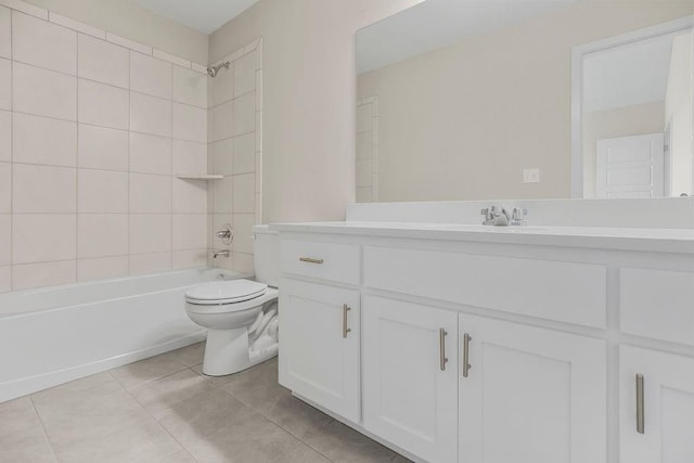 17165 W 164th Ter, Olathe, KS 66062 - bathroom featuring vanity, shower / bathtub combination, and tile patterned floors