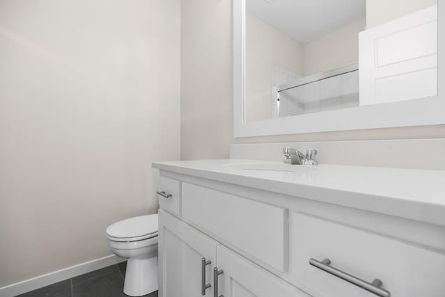 17165 W 164th Ter, Olathe, KS 66062 - bathroom with vanity, tile patterned floors, and a shower
