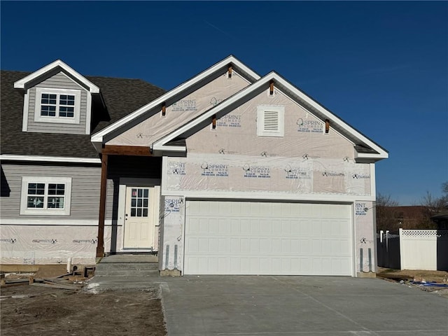 view of front of house featuring a garage