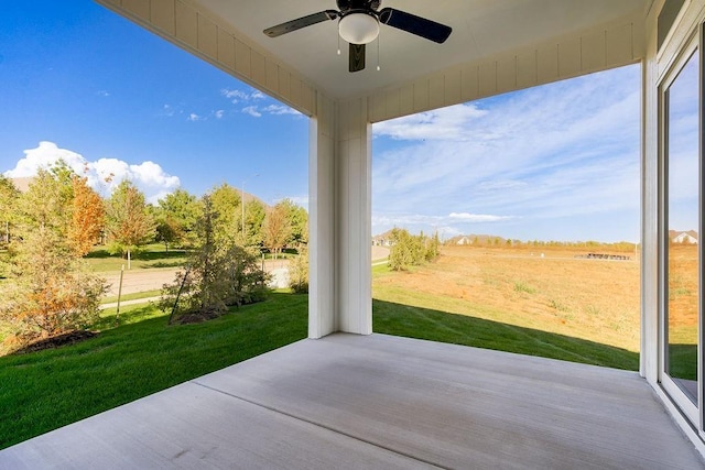 view of patio / terrace with ceiling fan