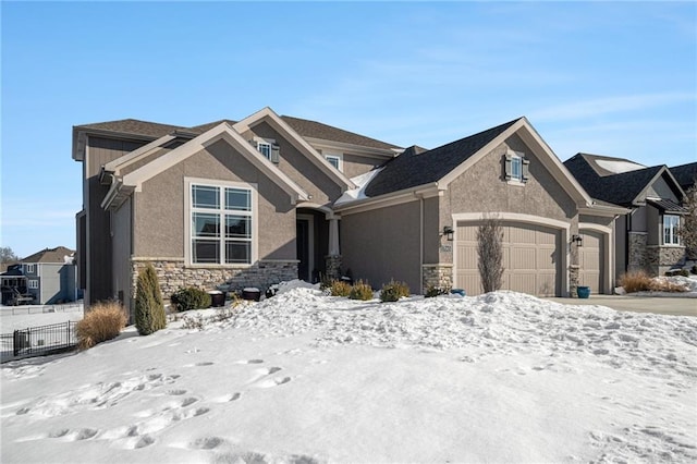 craftsman-style house featuring a garage