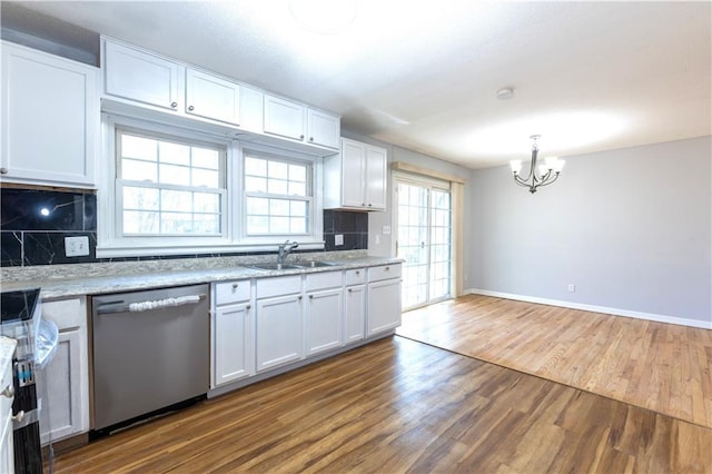 kitchen with white cabinets, sink, and appliances with stainless steel finishes