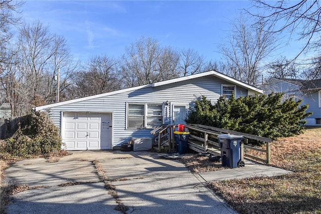 view of home's exterior with a garage