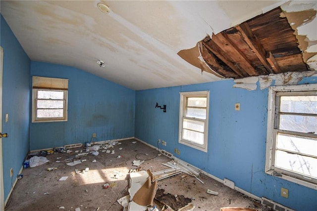 additional living space with lofted ceiling