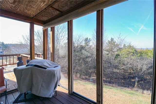 view of sunroom