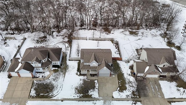 view of snowy aerial view