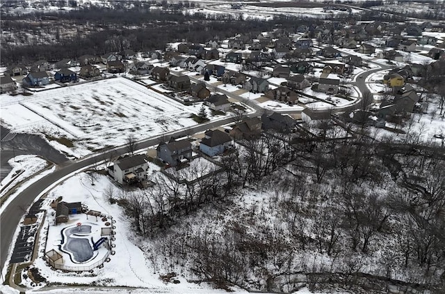 view of snowy aerial view