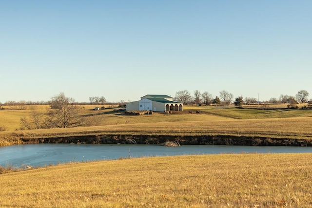 view of water feature featuring a rural view