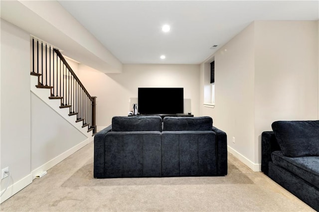 view of carpeted living room