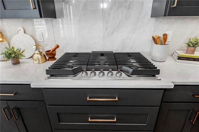 16781 S Fellows St, Olathe, KS 66062 - kitchen view of stainless steel gas cooktop and backsplash