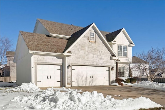 view of property featuring a garage