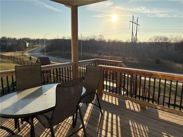 view of wooden terrace