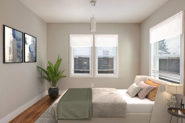 bedroom featuring hardwood / wood-style floors