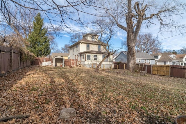 view of yard with a wooden deck