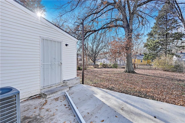 view of patio / terrace featuring central AC unit