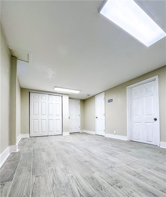 interior space featuring light hardwood / wood-style floors