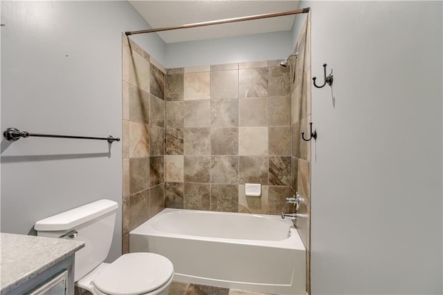 6764 Longview Rd, Shawnee, KS 66218 - bathroom featuring vanity,  shower combination, and toilet